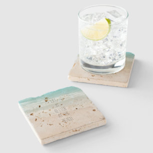 Posavasos De Piedra Waves del océano playa