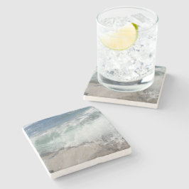 Posavasos De Piedra Waves oceánicas de espuma marina