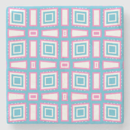 Posavasos De Piedra Wavy Square Marble Coasters