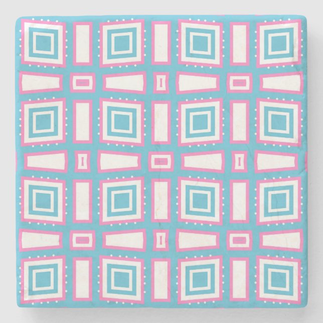 Posavasos De Piedra Wavy Square Marble Coasters (Anverso)