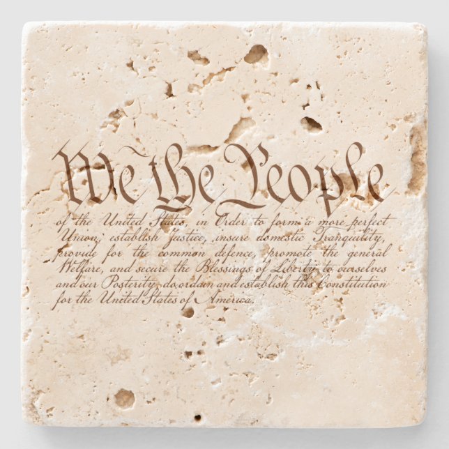 Posavasos De Piedra We the People (Anverso)