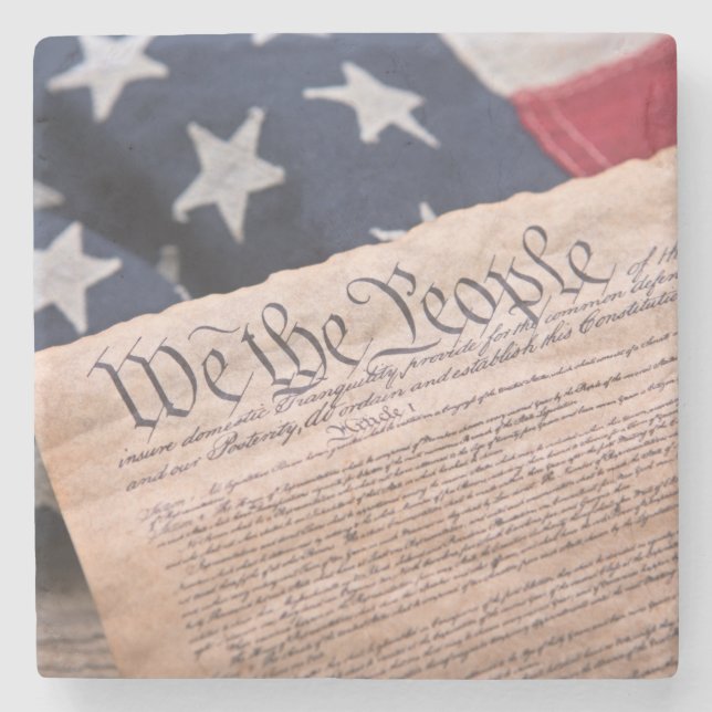 Posavasos De Piedra We the People Constitution (Anverso)