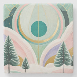 Posavasos De Piedra Whimsical Winter Dreamscape