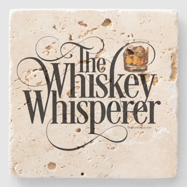Posavasos De Piedra Whiskey Whisperer Stone Coaster (Anverso)