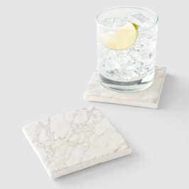 Posavasos De Piedra White Gold Marble Elegant Minimalist Luxury Design