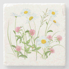 Posavasos De Piedra Wildflower Garden | Custom Stone Coaster