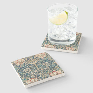 Posavasos De Piedra William Morris Antiguo Floral de Madreselva