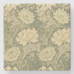 Posavasos De Piedra William Morris Chrysanthemum Sage Flower