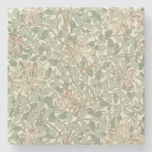 Posavasos De Piedra William Morris Honeysuckle Green Floral
