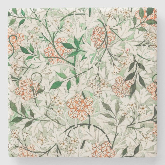 Posavasos De Piedra William Morris Jasmine Garden Flower Classic (Anverso)