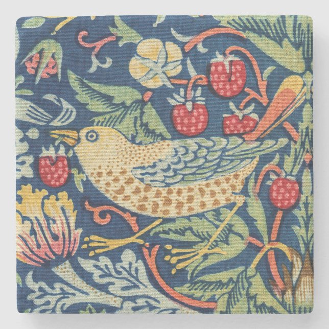 Posavasos De Piedra William Morris - Ladrón de fresas (Anverso)