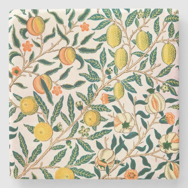 POSAVASOS DE PIEDRA WILLIAM MORRIS "POMEGRANATE" DISEÑO COASTER DE PIE (Anverso)