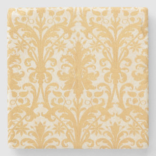 Posavasos De Piedra William Morris Sauce Willow & Gold Lujo Damask