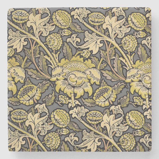 Posavasos De Piedra William Morris Wey Floral Wallpaper (Anverso)