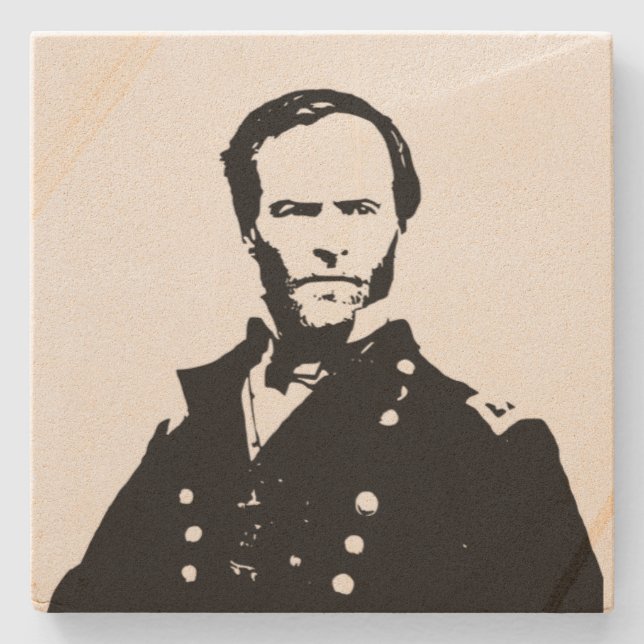 Posavasos De Piedra William Tecumseh Sherman Stone Coaster (Anverso)