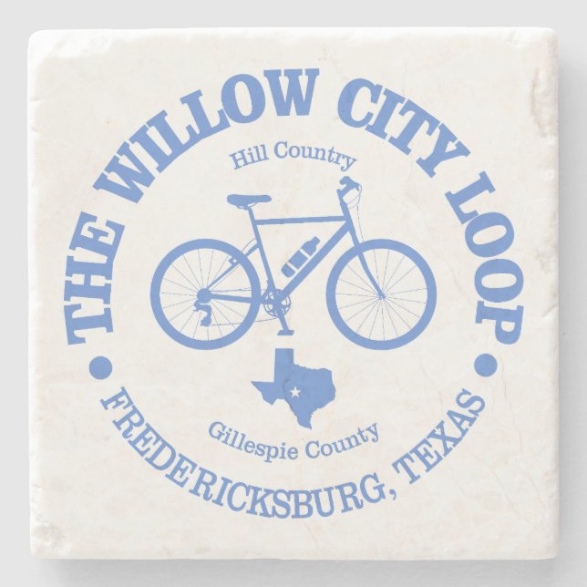 Posavasos De Piedra Willow City Loop (bicicleta) (Anverso)
