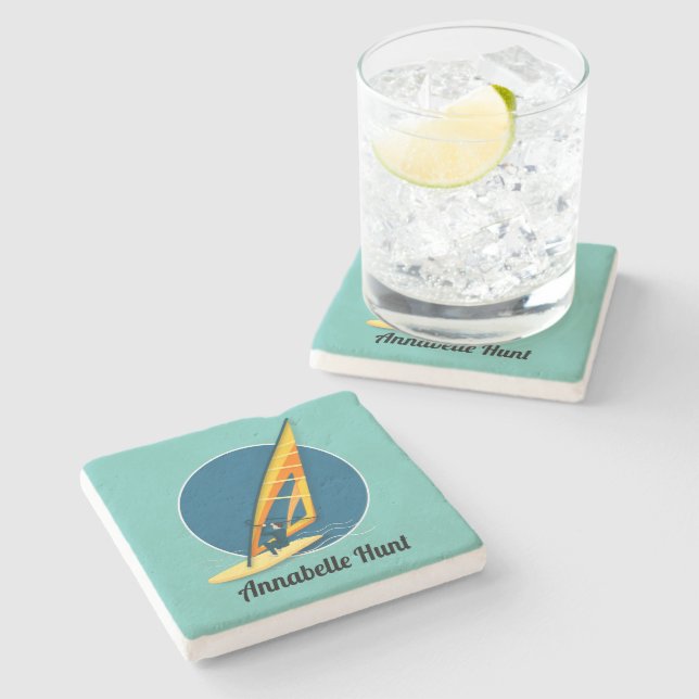 Posavasos De Piedra Windsurf (Lateral)