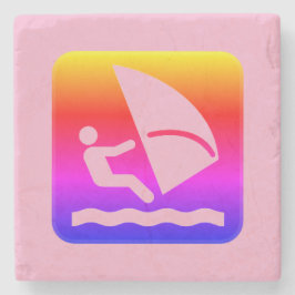 Posavasos De Piedra Windsurfer - Arcoiris windsurf