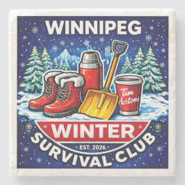 Posavasos De Piedra Winnipeg Winter Survival Coaster – Timmies
