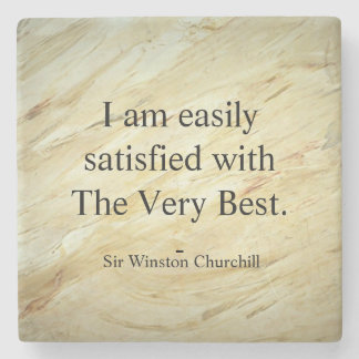 Posavasos De Piedra Winston Churchill Quote; The Very Best