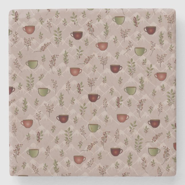 Posavasos De Piedra Winter Coffee Journey (Anverso)