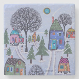 Posavasos De Piedra Winter Whimsy Trivet