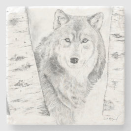 Posavasos De Piedra Wolf