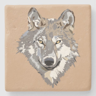 Posavasos De Piedra Wolf Stone Coaster