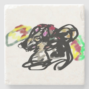 Posavasos De Piedra Wolf wild Autumn