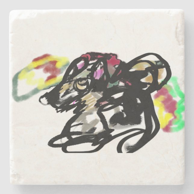 Posavasos De Piedra Wolf wild Autumn (Anverso)