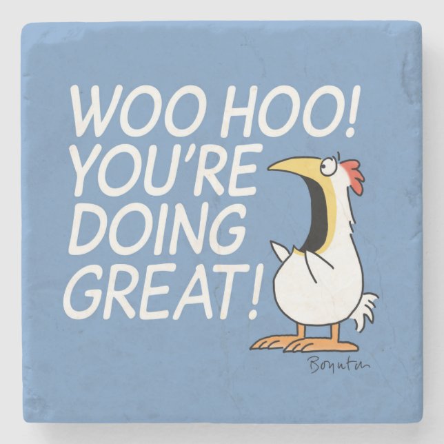Posavasos De Piedra ¡WOO HOO! ¡LO ESTÁS HACIENDO MUY BIEN! Sandra Boyn (Anverso)