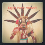 Posavasos De Piedra Wood Kachina Doll Funny Face Disfruta Cada Momento<br><div class="desc">¿Quién puede resistir una cara como esta? Recuerda disfrutar de cada momento mientras usas este carácter peculiar y colorido, la montaña de piedra fotográfica mientras te relajas con tu bebida favorita. Hace un gran regalo para alguien especial! Usted puede personalizar fácilmente esta montaña de piedra además yo también ofrezco personalización...</div>
