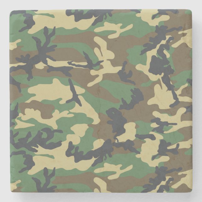Posavasos De Piedra Woodland Camo (Anverso)