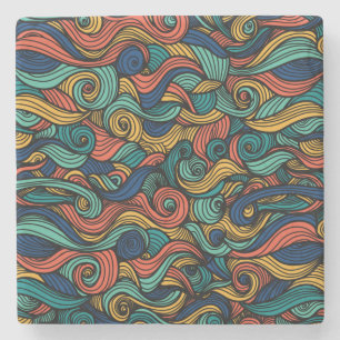 Posavasos De Piedra Wool Topped paisley