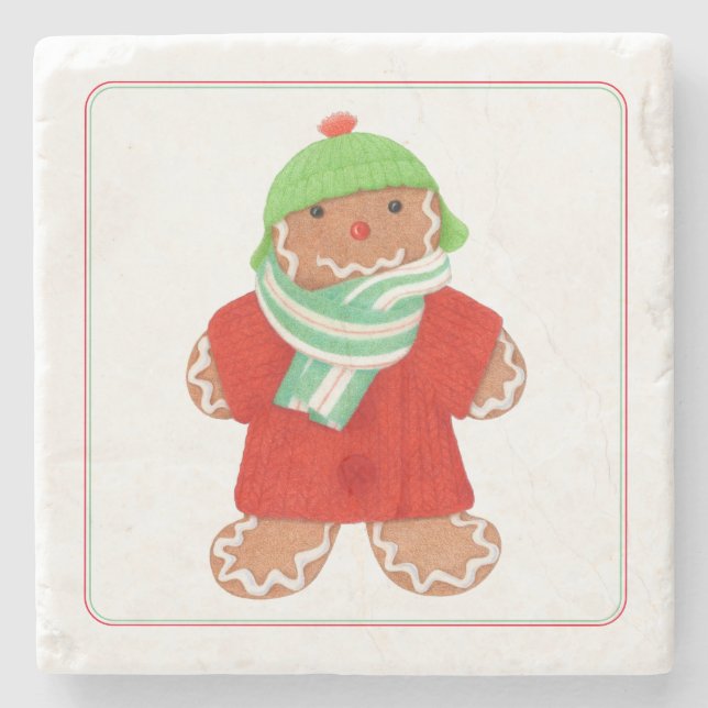 Posavasos De Piedra WOOLIE GINGERBREAD Marble Stone Coaster (Anverso)
