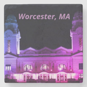 Posavasos De Piedra Worcester, MAMÁES Estación de Ferrocarril Vintage