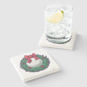 Posavasos De Piedra Wreath, Navidades de bolas de golf