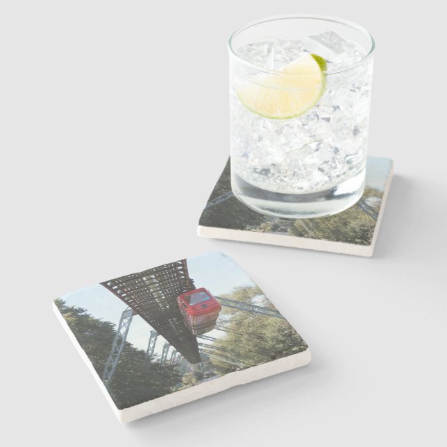 Posavasos De Piedra Wuppertal Flotante Train / Wuppertaler Schwebebahn (Lateral)