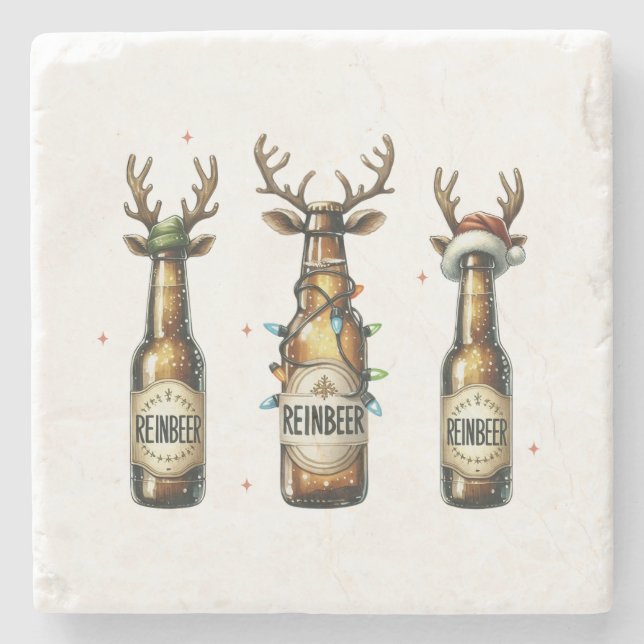 Posavasos De Piedra Xmas Gift Reinbeer Reinbeer (Anverso)