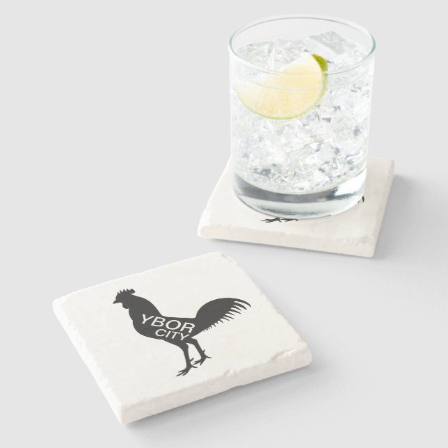 Posavasos De Piedra Ybor City Rooster (Lateral)