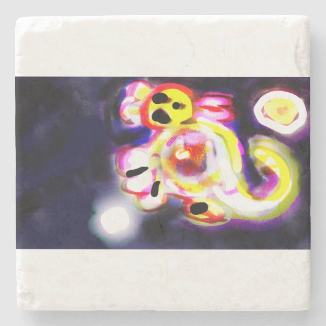 Posavasos De Piedra Yellow axolotl fun  (Anverso)