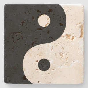 Posavasos De Piedra Yin y Yang Sides