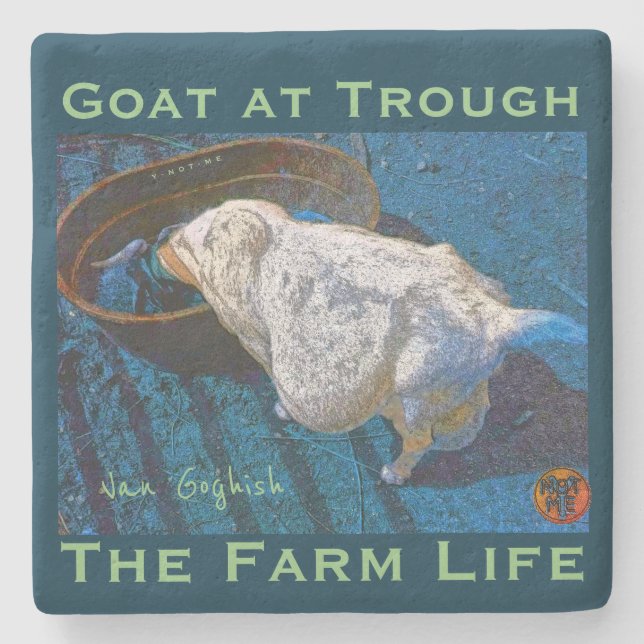 POSAVASOS DE PIEDRA YNOTME VAN GOGHISH GOAT AT TROUGH2 (Anverso)