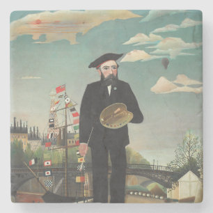 Posavasos De Piedra Yo mismo: Retrato – Paisaje, Henri Rousseau 1890