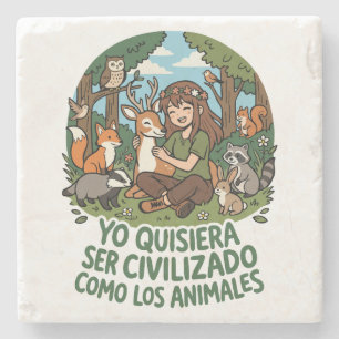 Posavasos De Piedra Yo quisiera ser civilizado 2