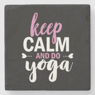 Posavasos De Piedra Yoga Lover   Mantener La Calle Y Hacer Yoga