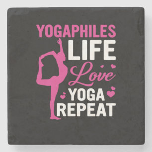Posavasos De Piedra Yoga Lover Yoga Life Love Yoga Repeat