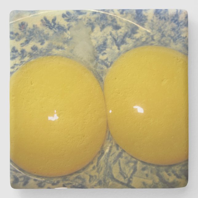 Posavasos De Piedra Yolk de huevo doble (Anverso)