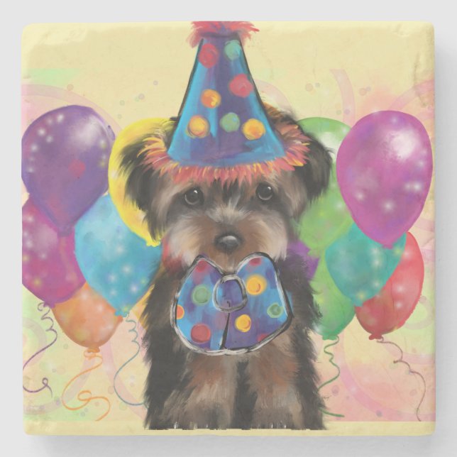 Posavasos De Piedra Yorkie (Anverso)