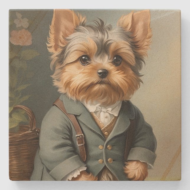 Posavasos De Piedra Yorkshire Terrier (Anverso)